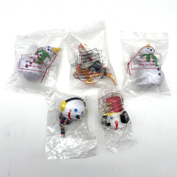 Lot of 5 NEW Vintage Christmas Jack in the Box Antenna Toppers & Tree Ornaments - Picture 1 of 13